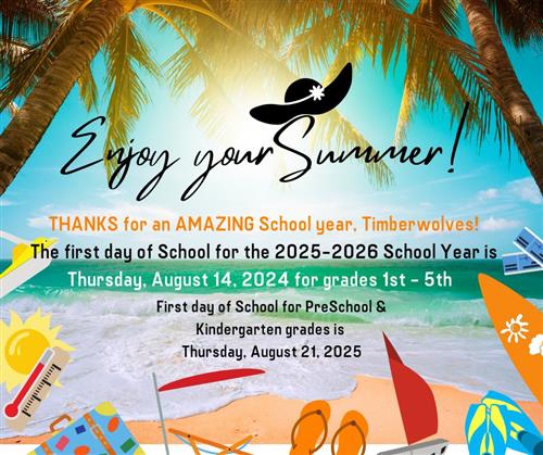 Have a great Summer Timberwolves!